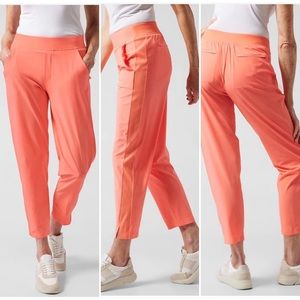 Athleta Brooklyn Sunset Glow Orange Ankle Pants EUC Sz. 16